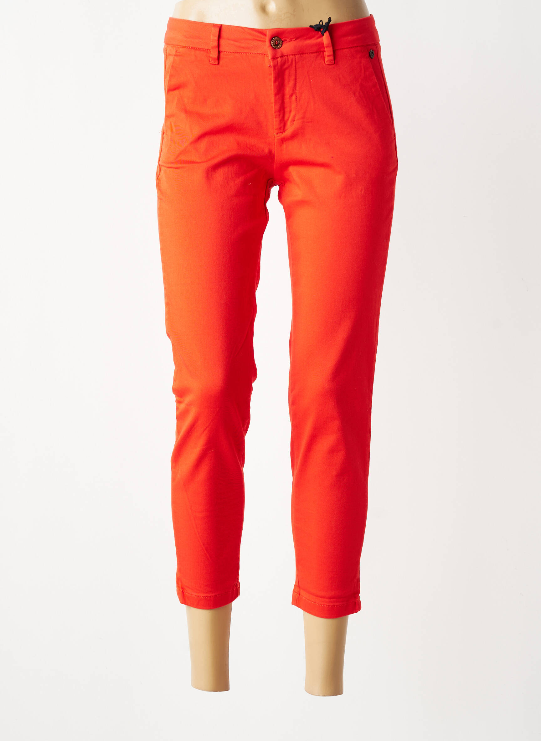 Pantalon chino elasticitate mărime normală portocalie FREEMAN T.PORTER femeie