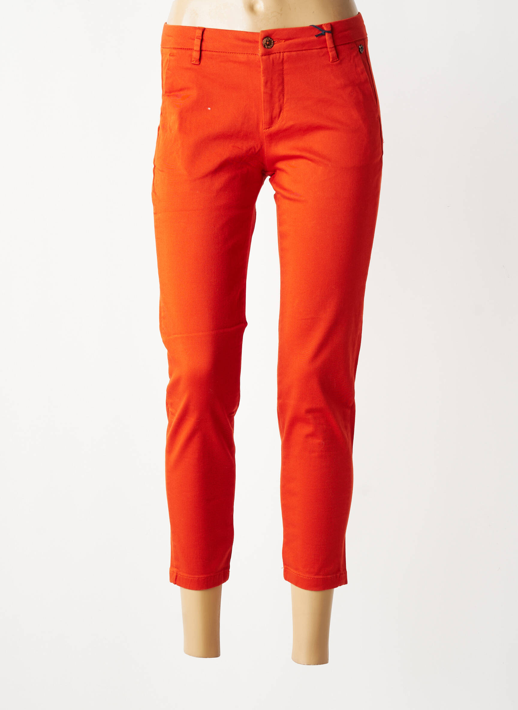 Pantalon chino elasticitate mărime normală portocalie FREEMAN T.PORTER femeie