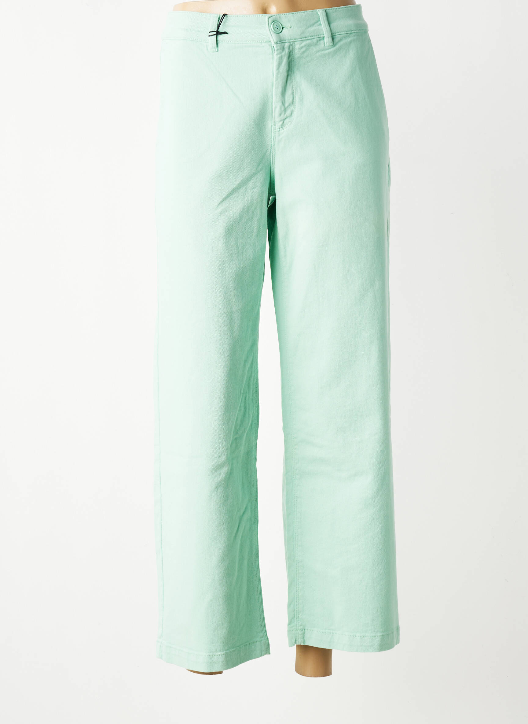 Pantalon 7/8 elasticitate mărime normală verde HAPPY femeie
