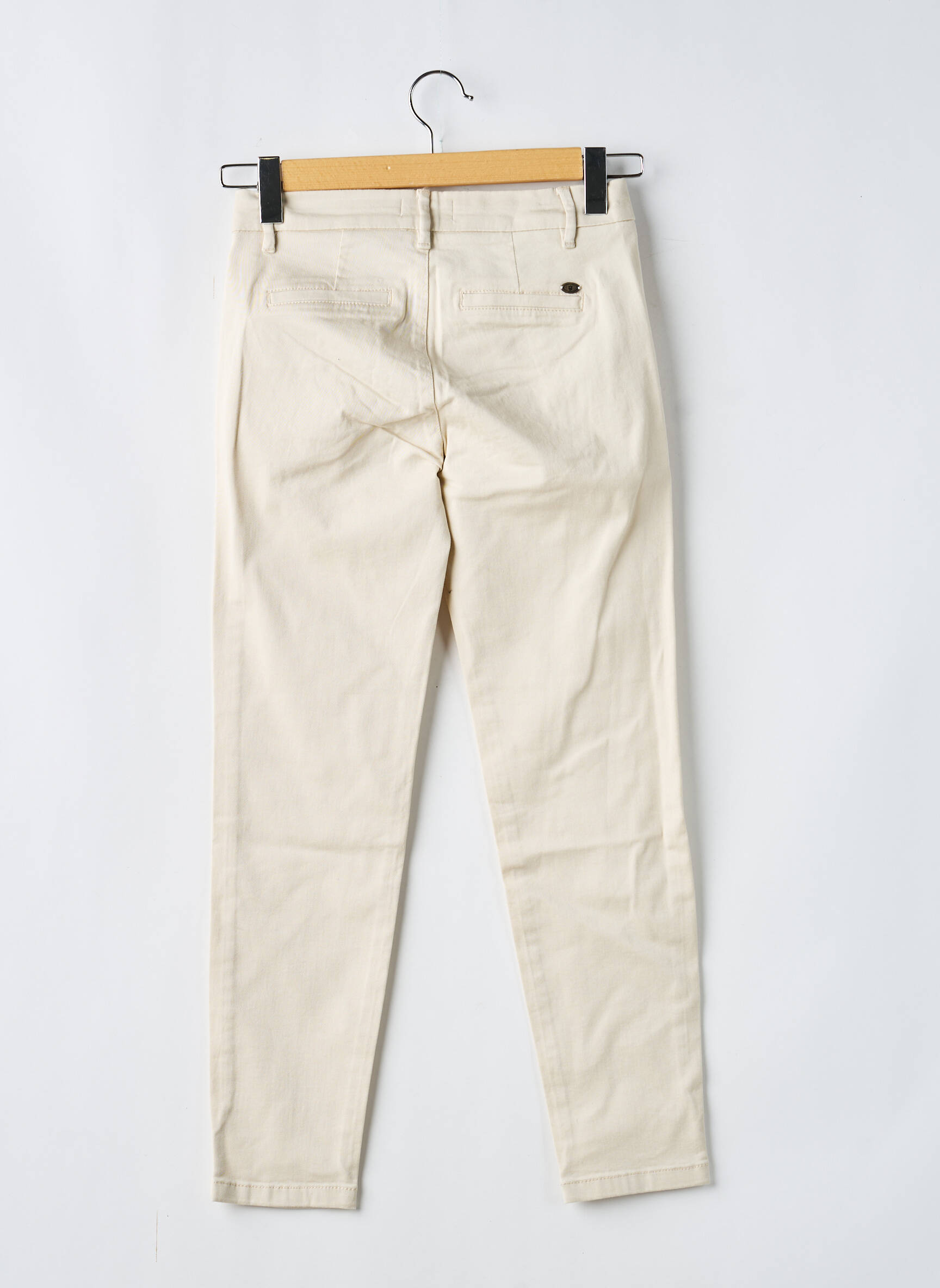 Pantalon chino țesătură poplin mărime normală bej FREEMAN T.PORTER femeie