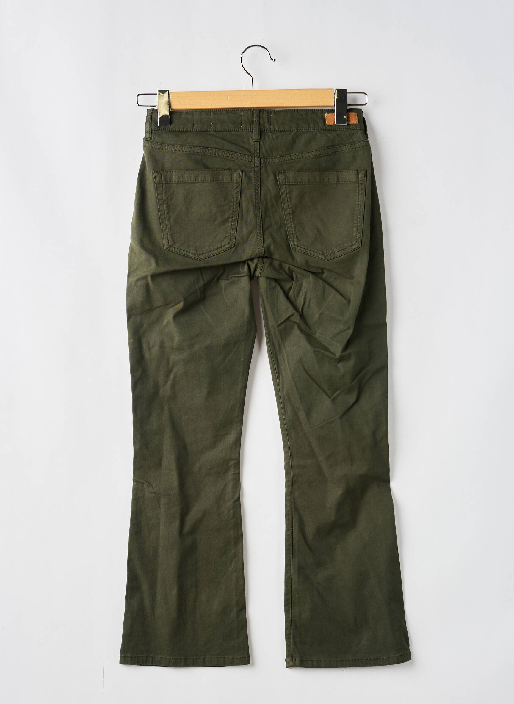 Pantalon evazat mărime normală mărime normală verde HAPPY femeie