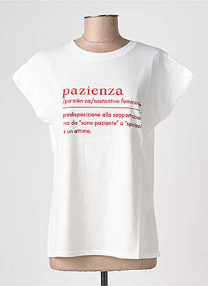 Tricou imprimeu fantezie mâneci scurte alb CIVICO 1 femeie