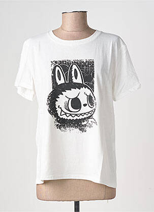 Tricou serigrafie mâneci scurte alb ALTAMIRA femeie
