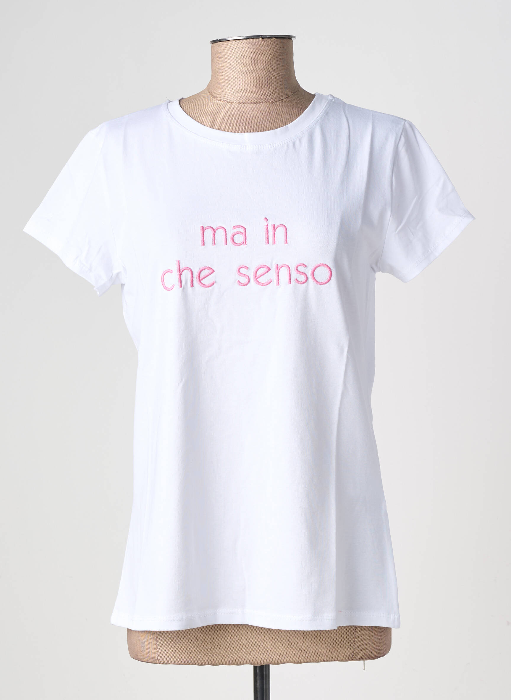 Tricou elasticitate mâneci scurte alb CIVICO 1 femeie
