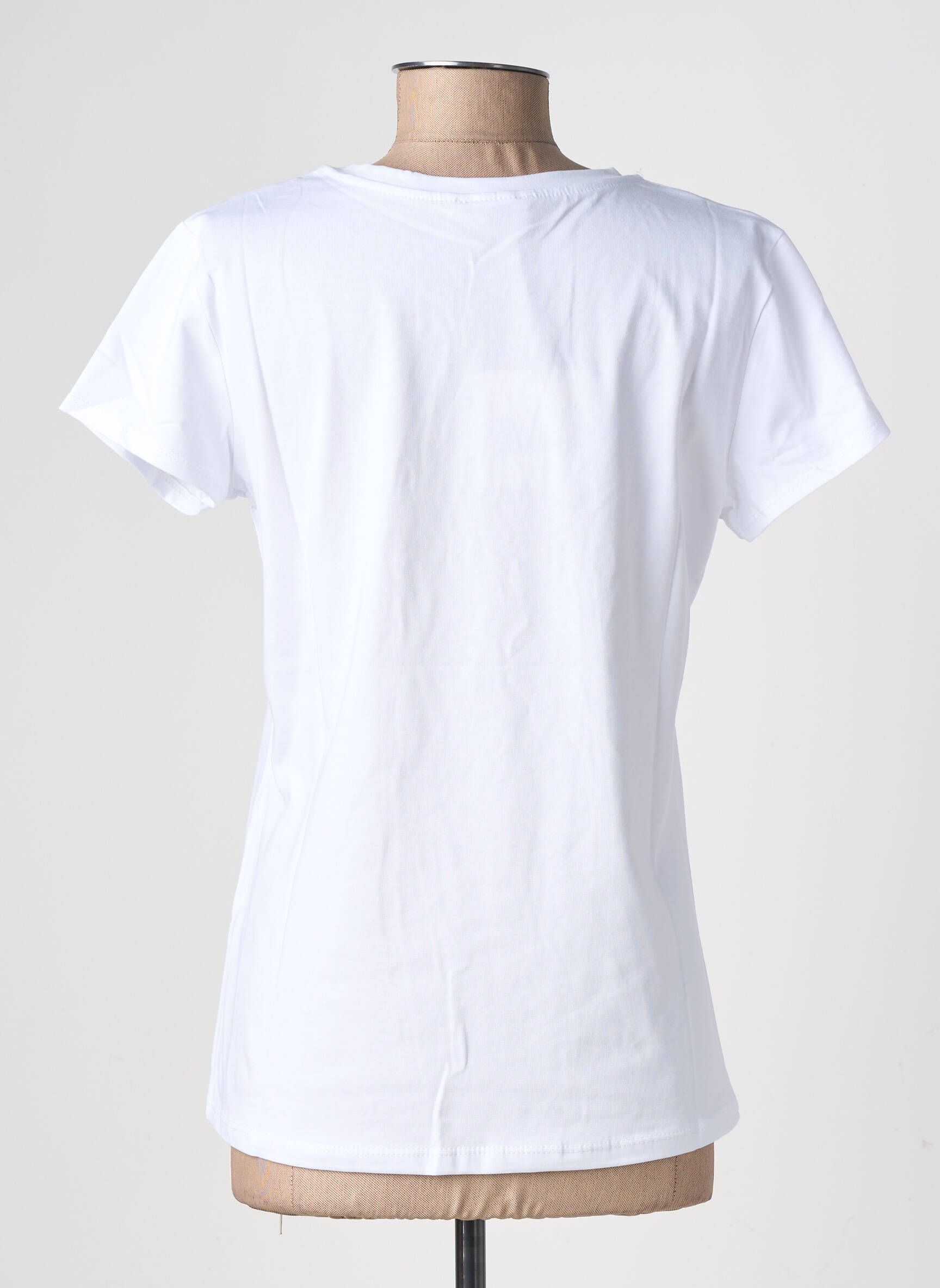 Tricou elasticitate mâneci scurte alb CIVICO 1 femeie