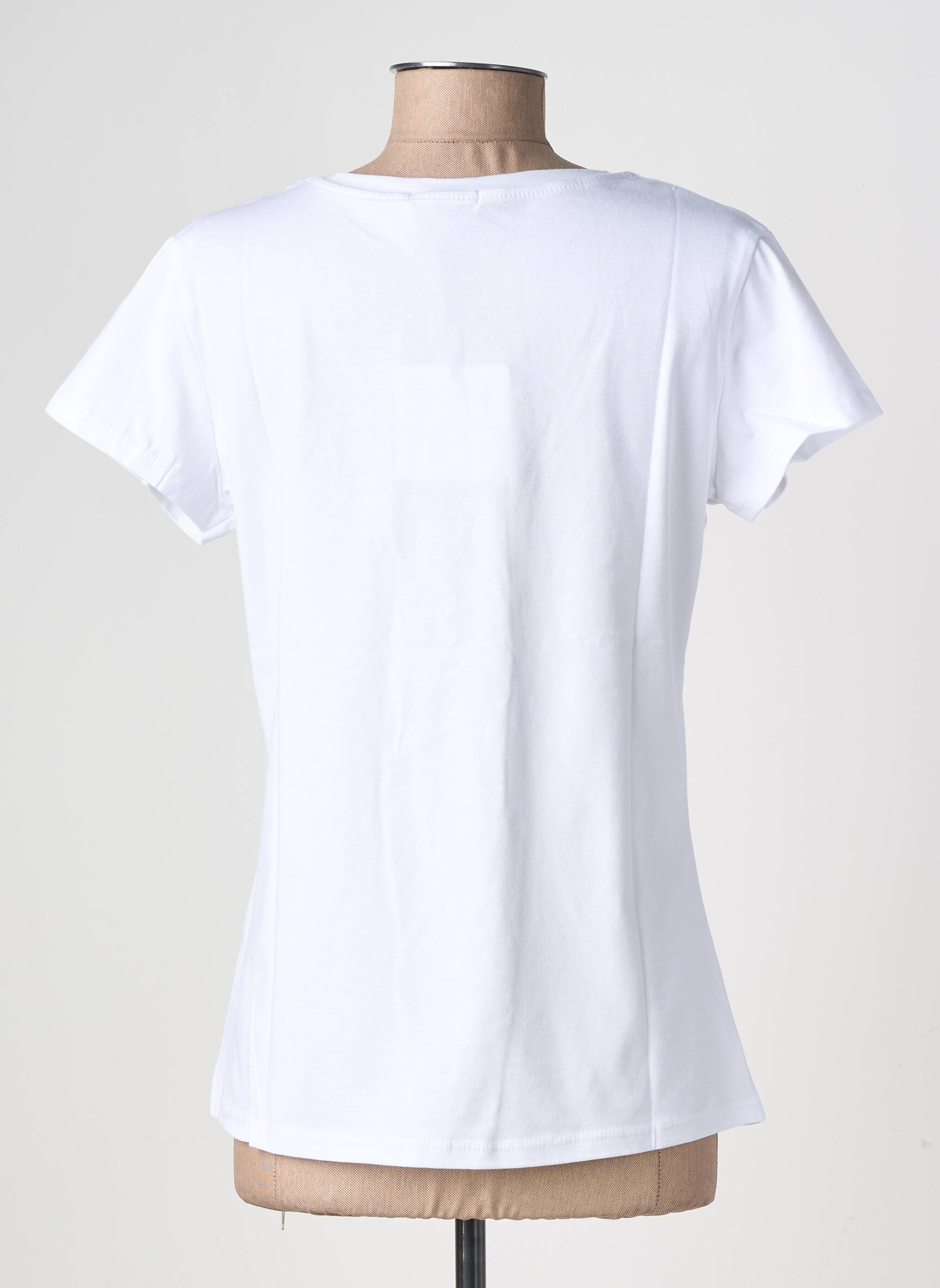 Tricou elasticitate mâneci scurte alb CIVICO 1 femeie