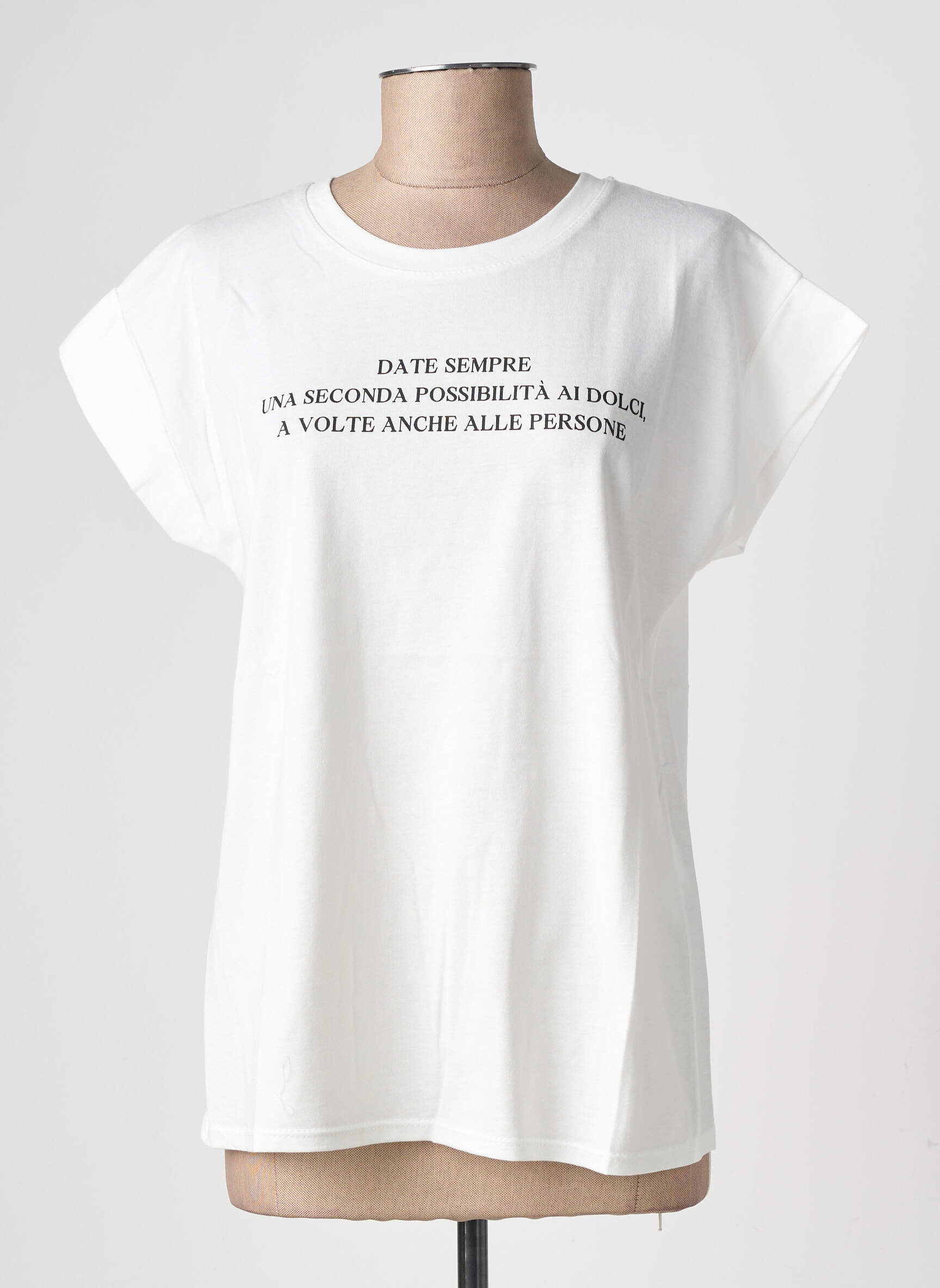 Tricou imprimeu fantezie mâneci scurte alb CIVICO 1 femeie