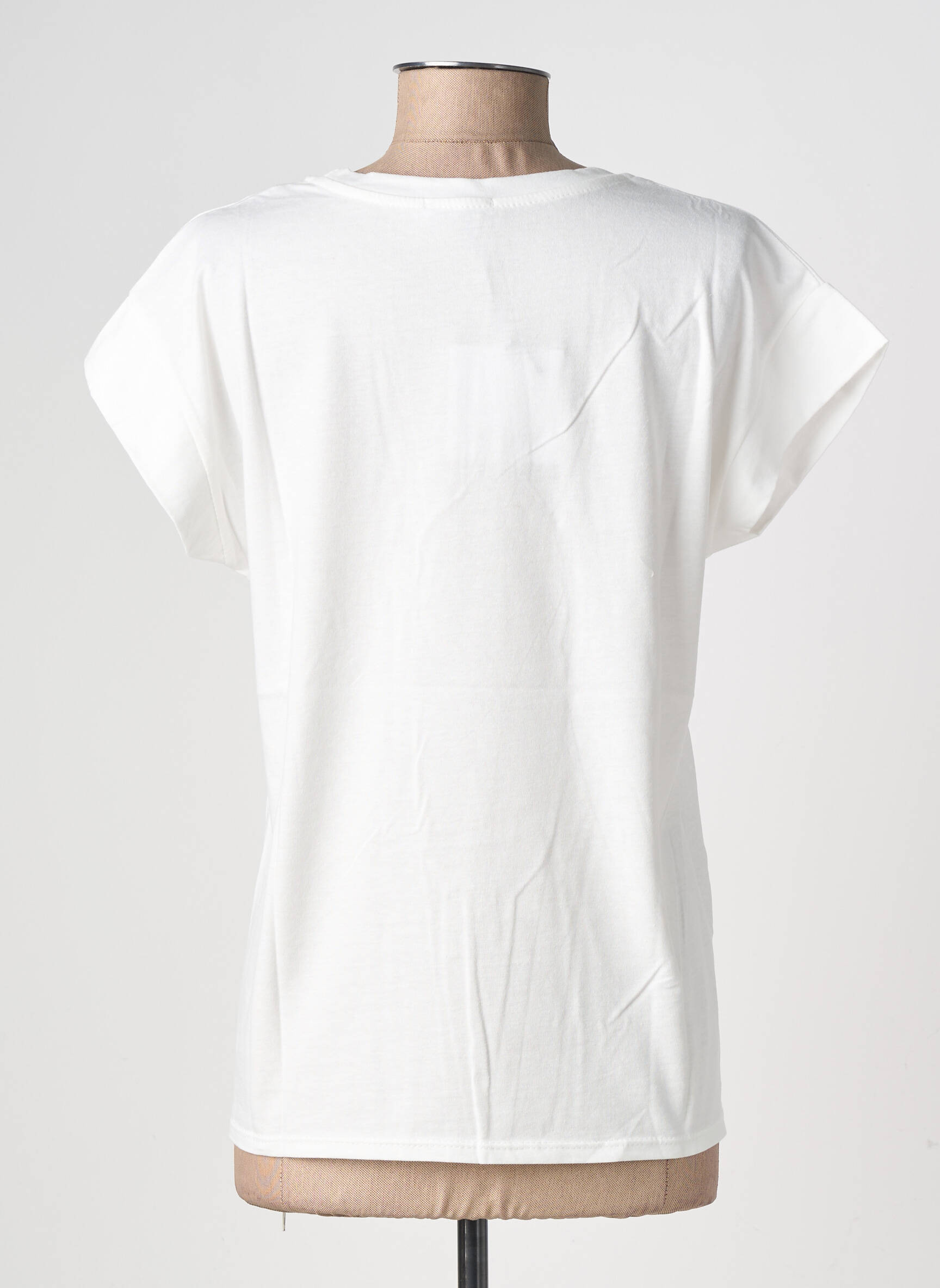 Tricou imprimeu fantezie mâneci scurte alb CIVICO 1 femeie