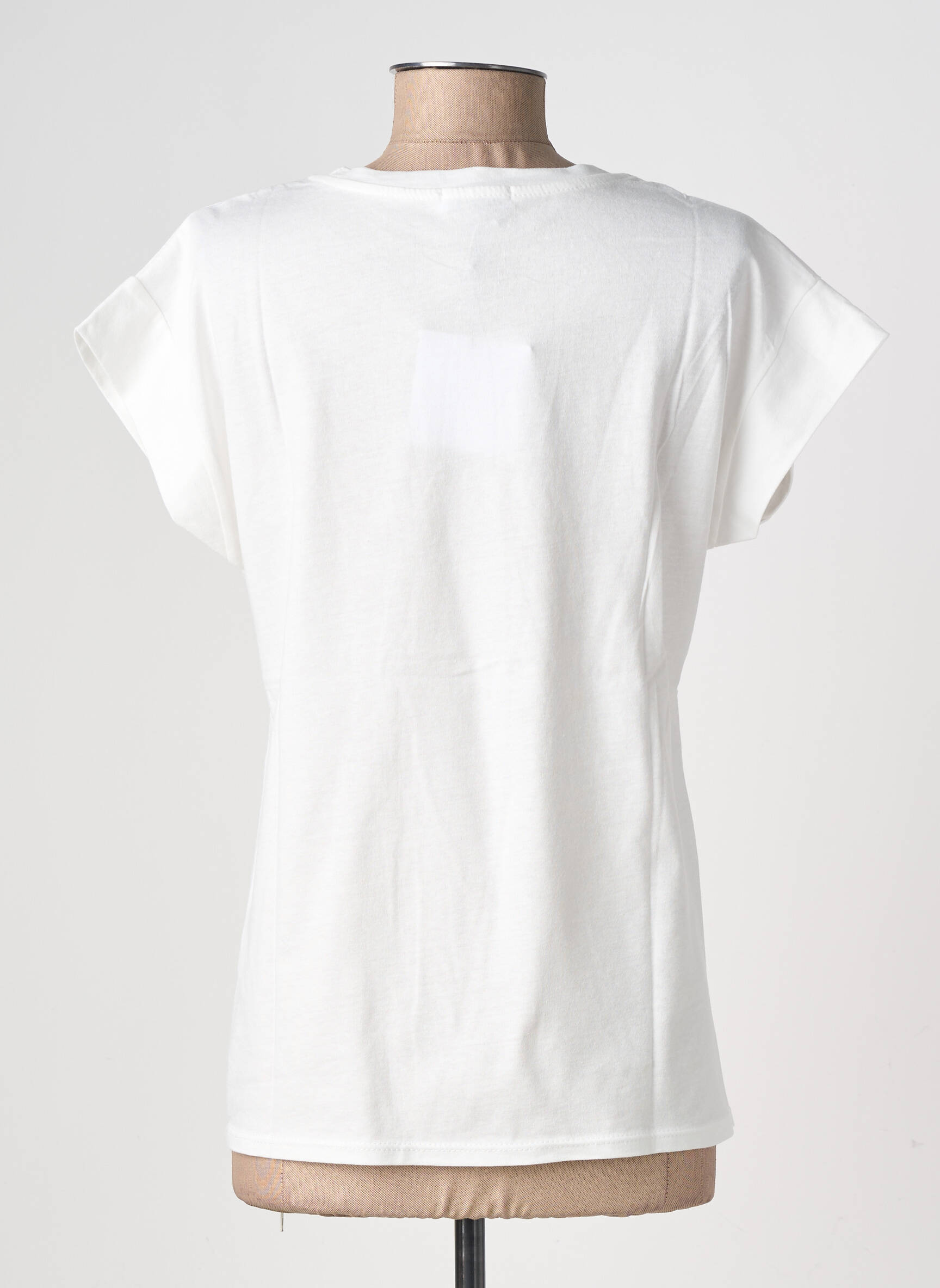 Tricou imprimeu fantezie mâneci scurte alb CIVICO 1 femeie