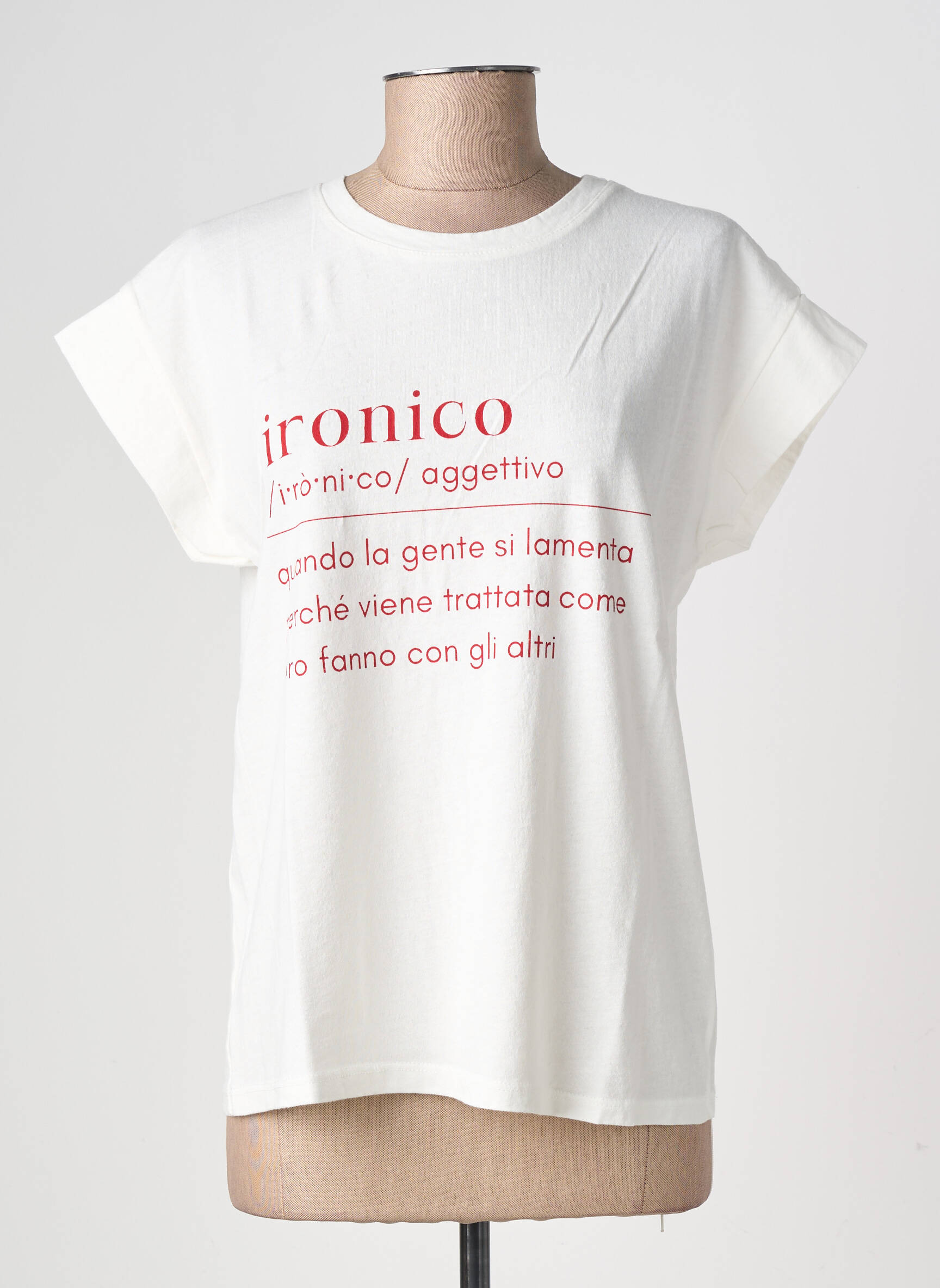 Tricou imprimeu fantezie mâneci scurte roșu CIVICO 1 femeie