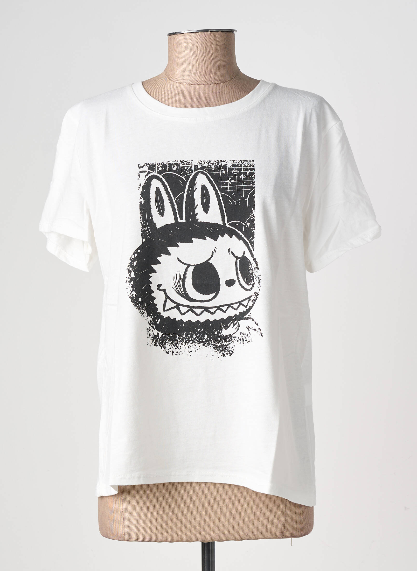 Tricou serigrafie mâneci scurte alb ALTAMIRA femeie