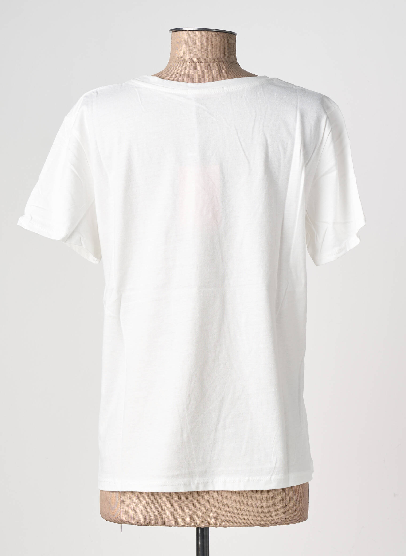 Tricou serigrafie mâneci scurte alb ALTAMIRA femeie