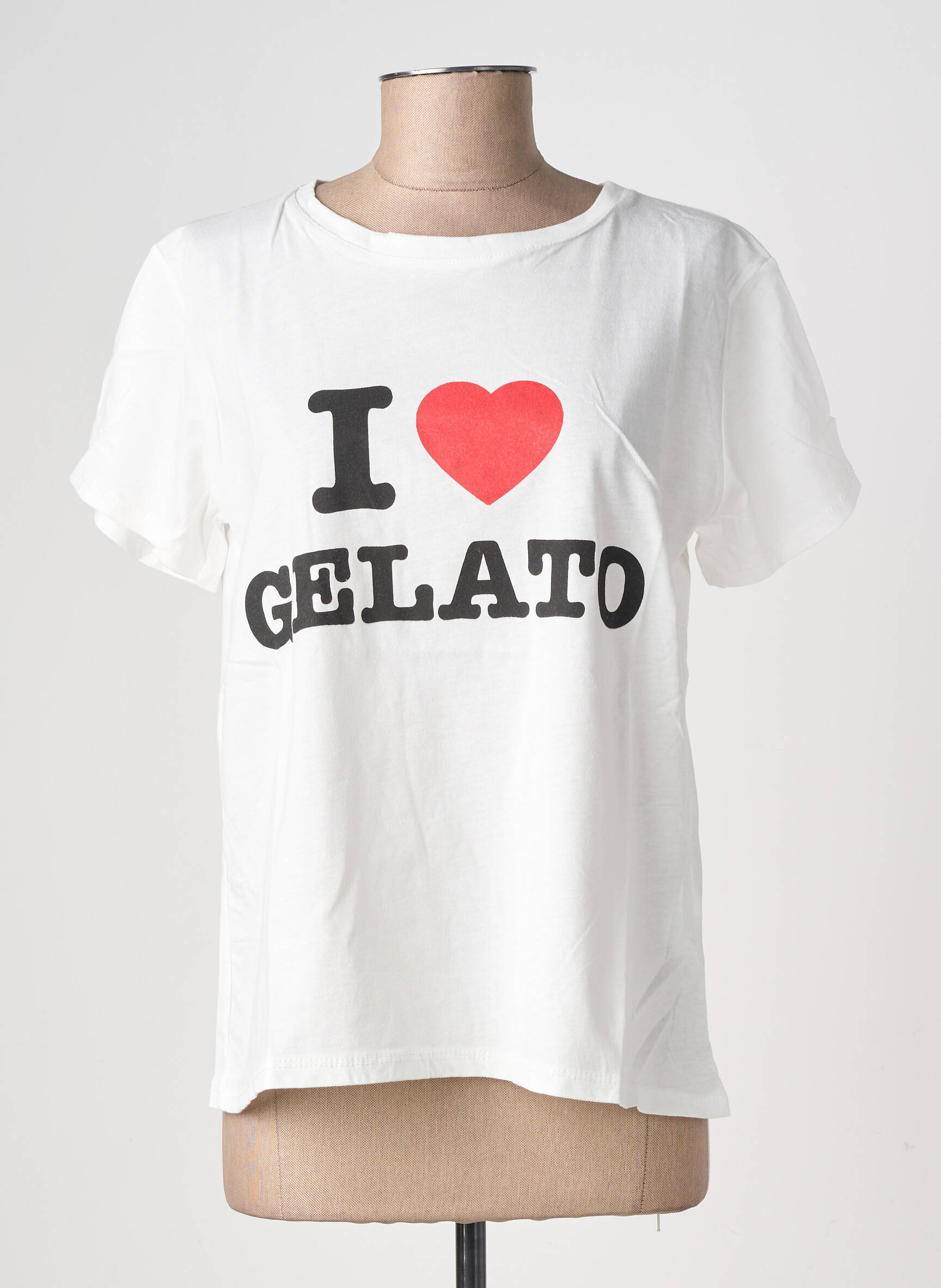 Tricou serigrafie mâneci scurte alb ALTAMIRA femeie