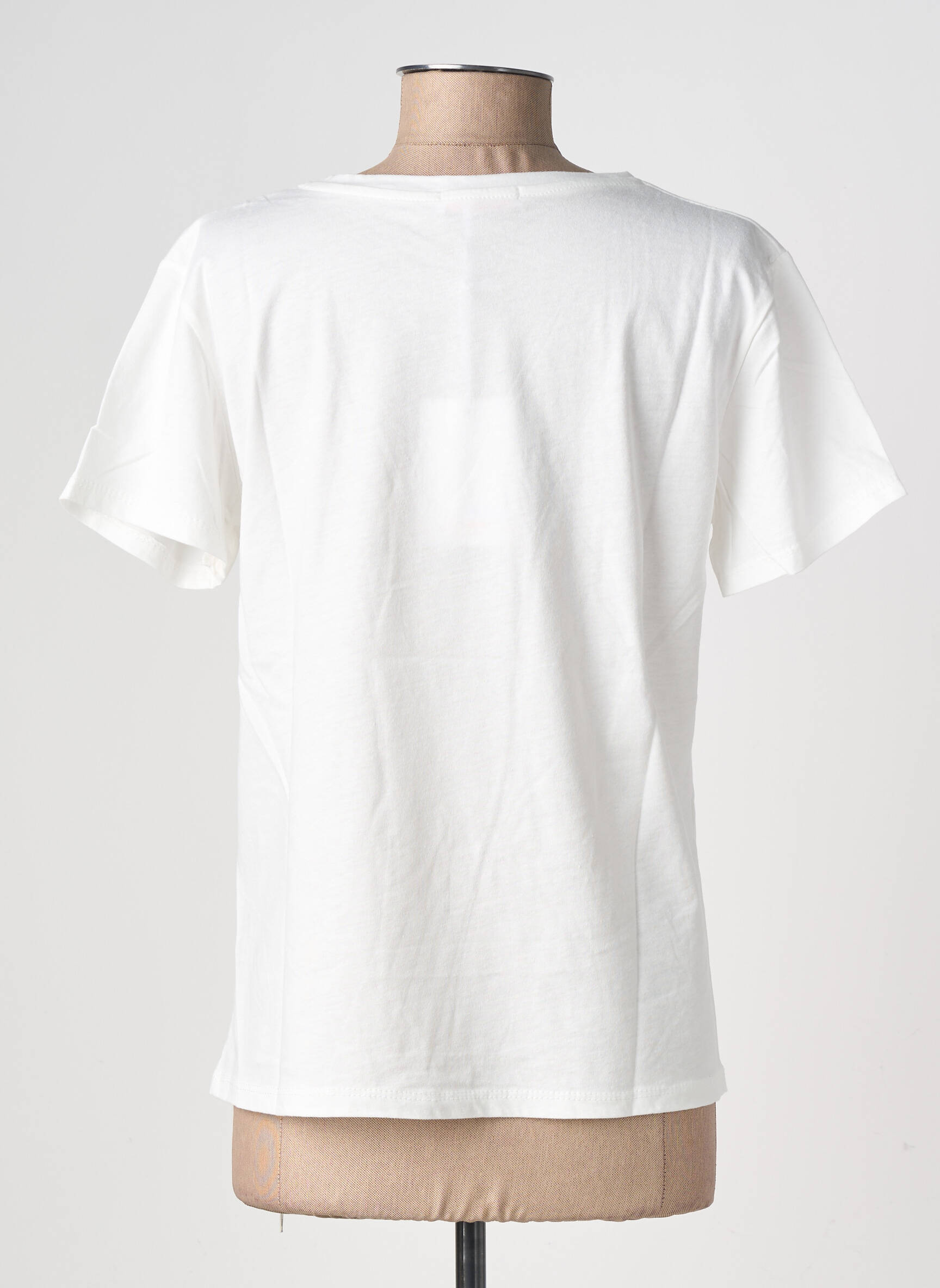 Tricou serigrafie mâneci scurte alb ALTAMIRA femeie