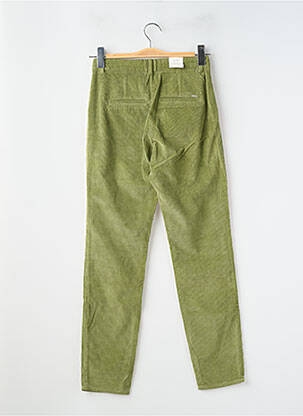 Pantalon chino închidere cu fermoar sub clapetă cu nasturi mărime normală verde KANOPE femeie