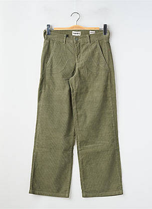 Pantalon larg închidere cu fermoar sub clapetă cu nasturi mărime normală verde HAPPY femeie