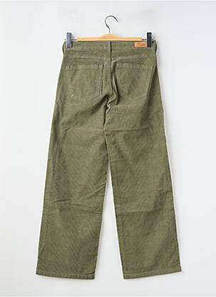 Pantalon larg închidere cu fermoar sub clapetă cu nasturi mărime normală verde HAPPY femeie