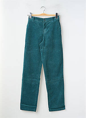 Pantalon chino închidere cu fermoar sub clapetă cu nasturi talie înaltă verde HAPPY femeie