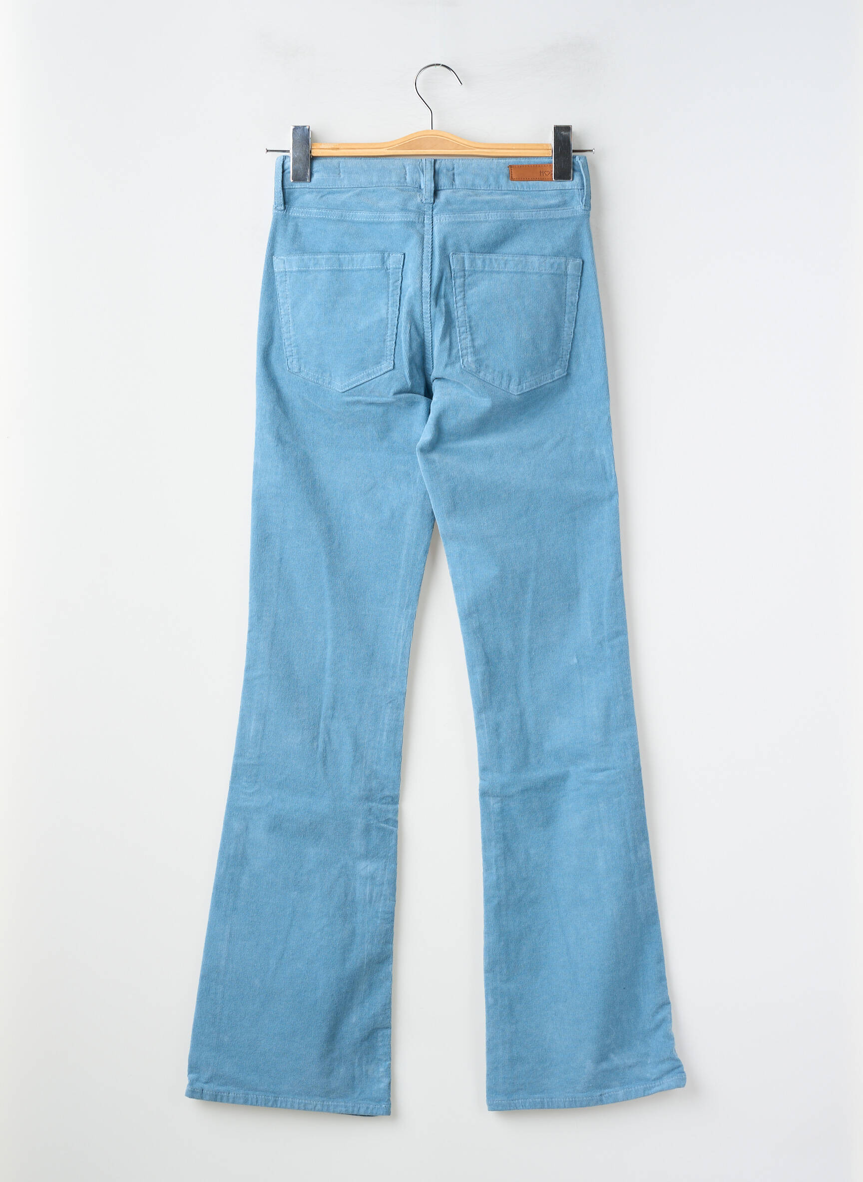 Pantalon evazat elasticitate talie înaltă albastru HAPPY femeie