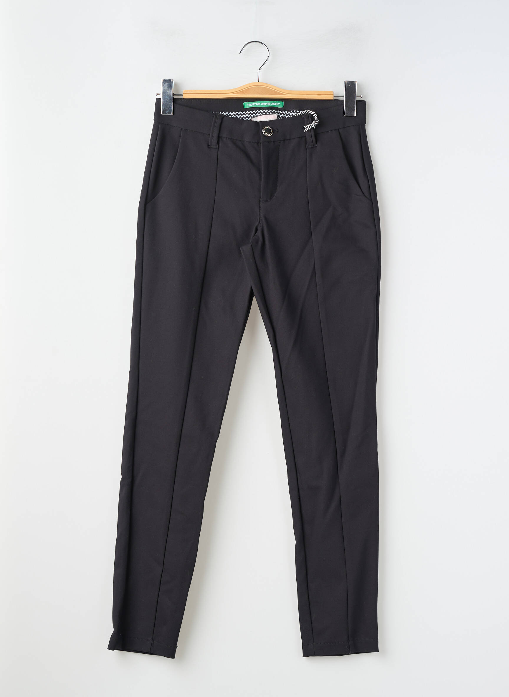 Pantalon chino țesătură poplin mărime normală negru STREET ONE femeie