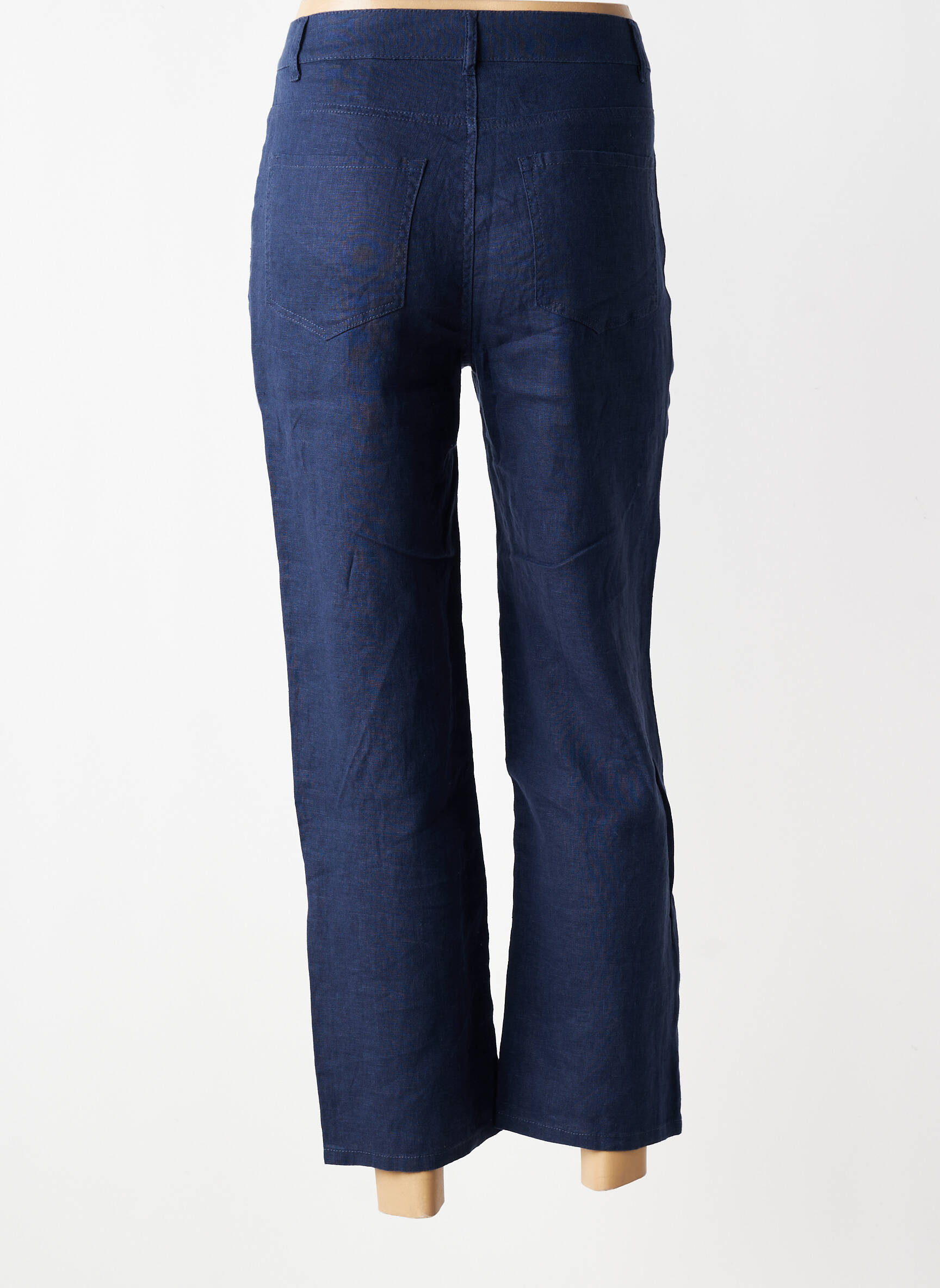 Pantalon 7/8 talie înaltă talie înaltă albastru VAN-DOS femeie