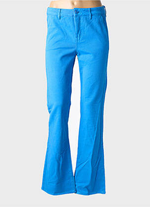 Pantalon evazat elasticitate mărime normală albastru HAPPY femeie
