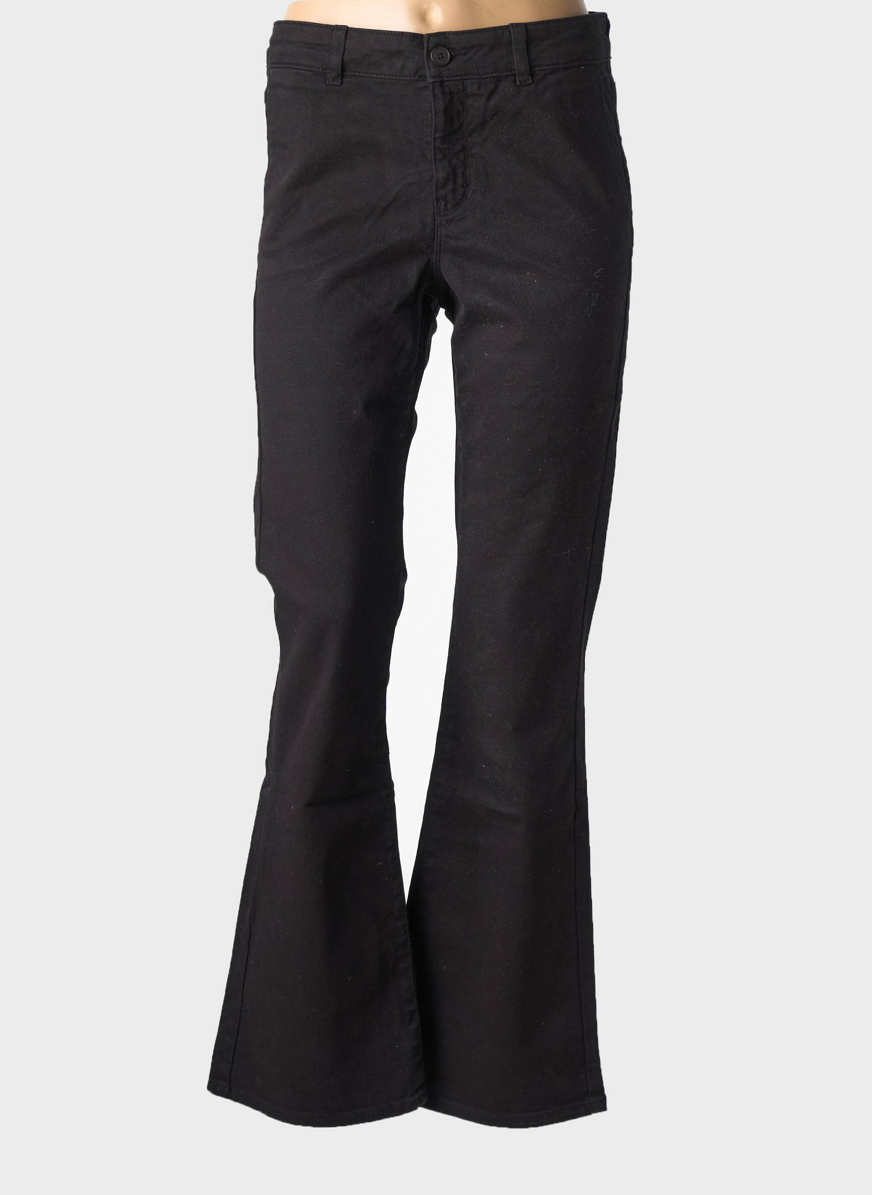 Pantalon evazat elasticitate mărime normală negru HAPPY femeie
