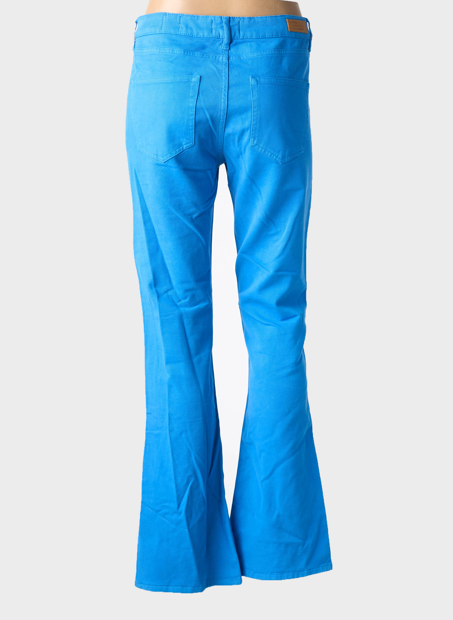 Pantalon evazat elasticitate mărime normală albastru HAPPY femeie