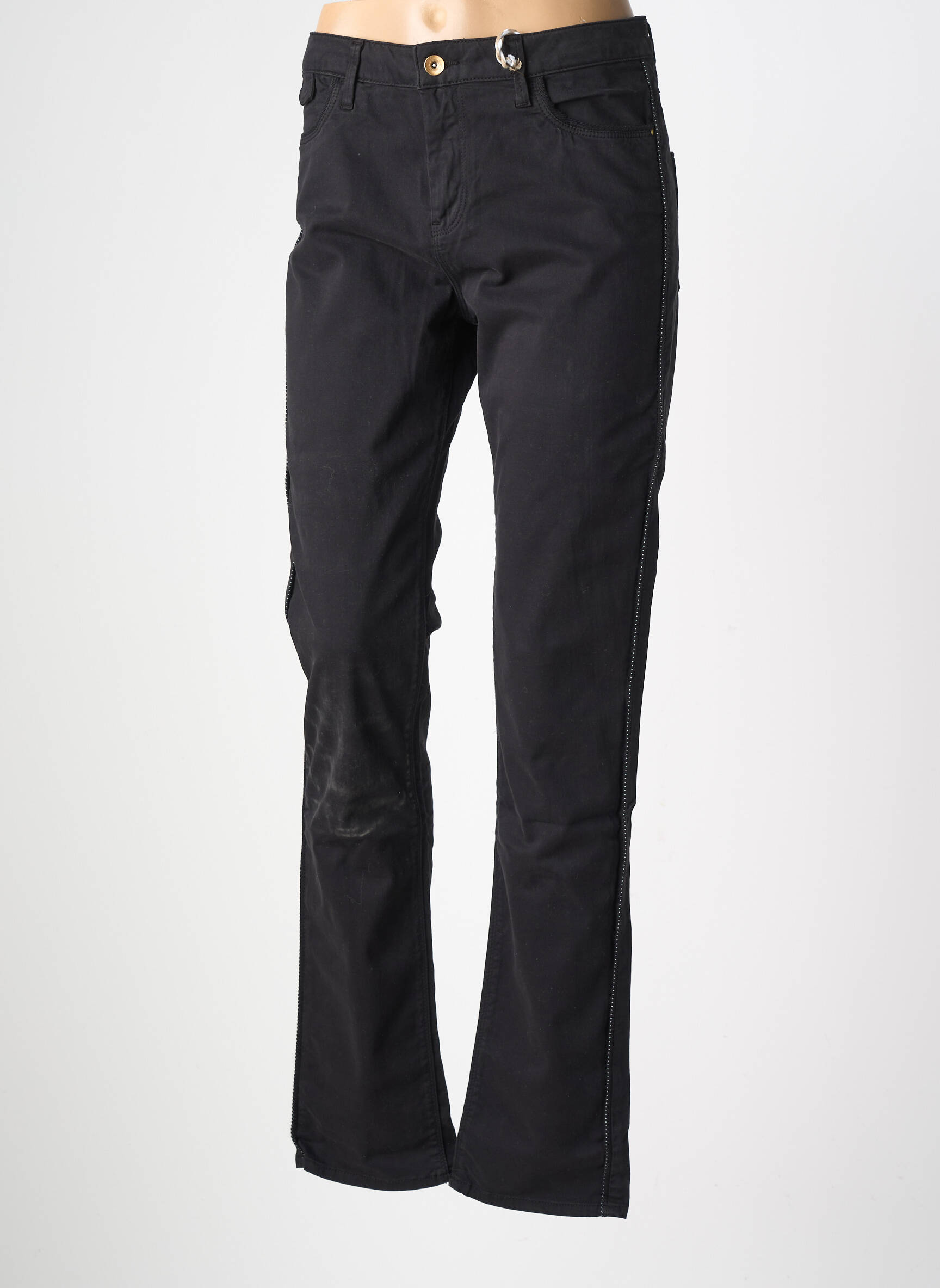 Pantalon drept elasticitate mărime normală negru KANOPE femeie