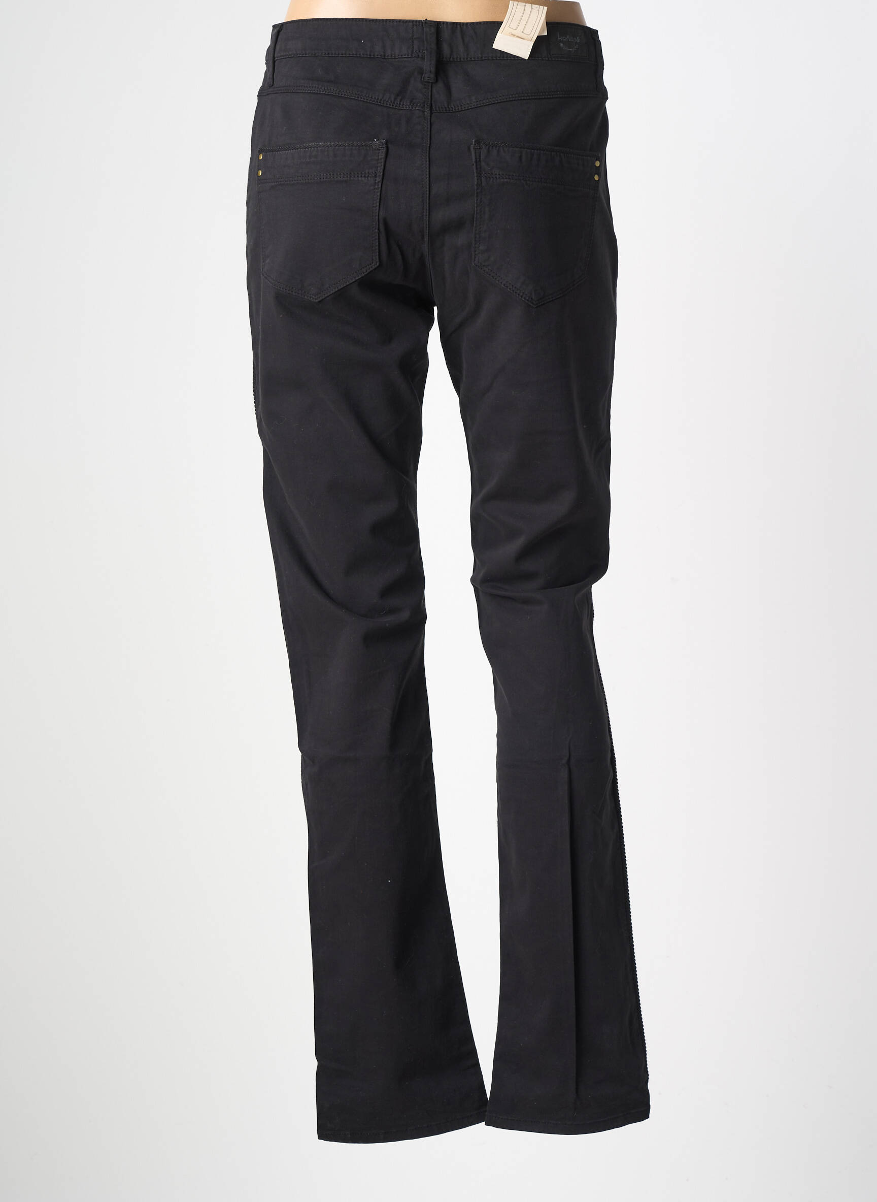 Pantalon drept elasticitate mărime normală negru KANOPE femeie