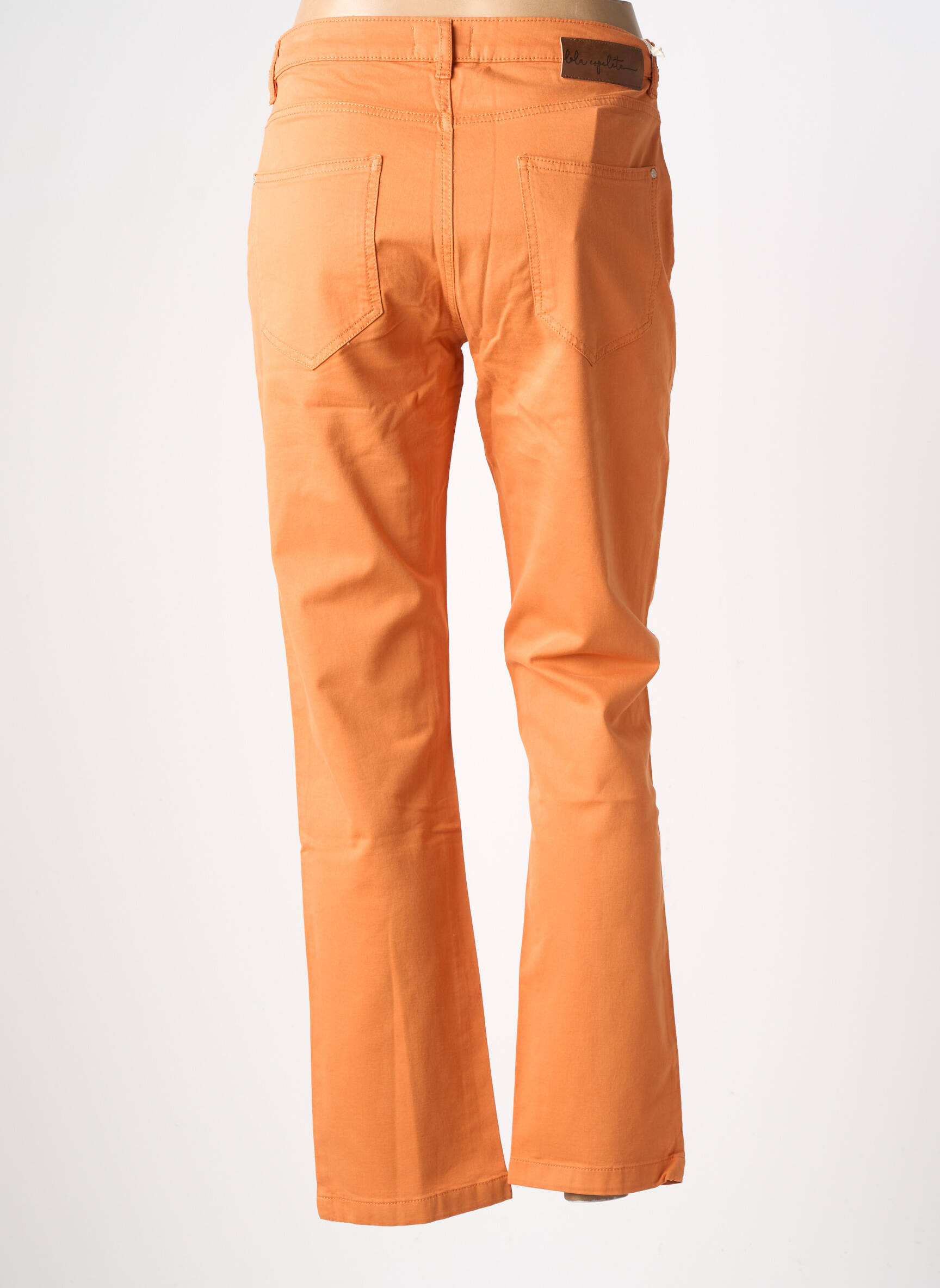 Pantalon drept elasticitate mărime normală portocalie LOLA ESPELETA femeie