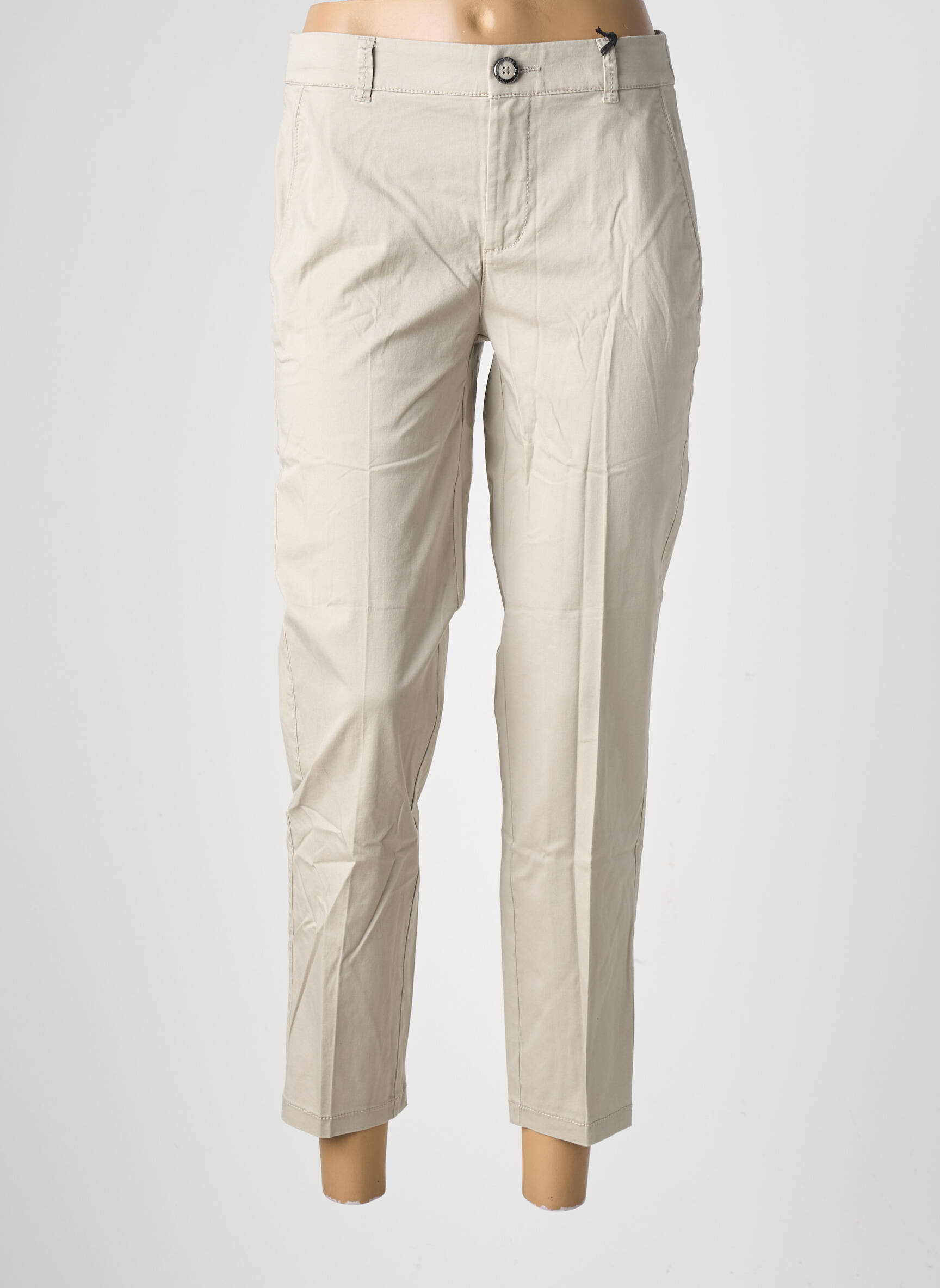 Pantalon chino țesătură poplin mărime normală gri STREET ONE femeie