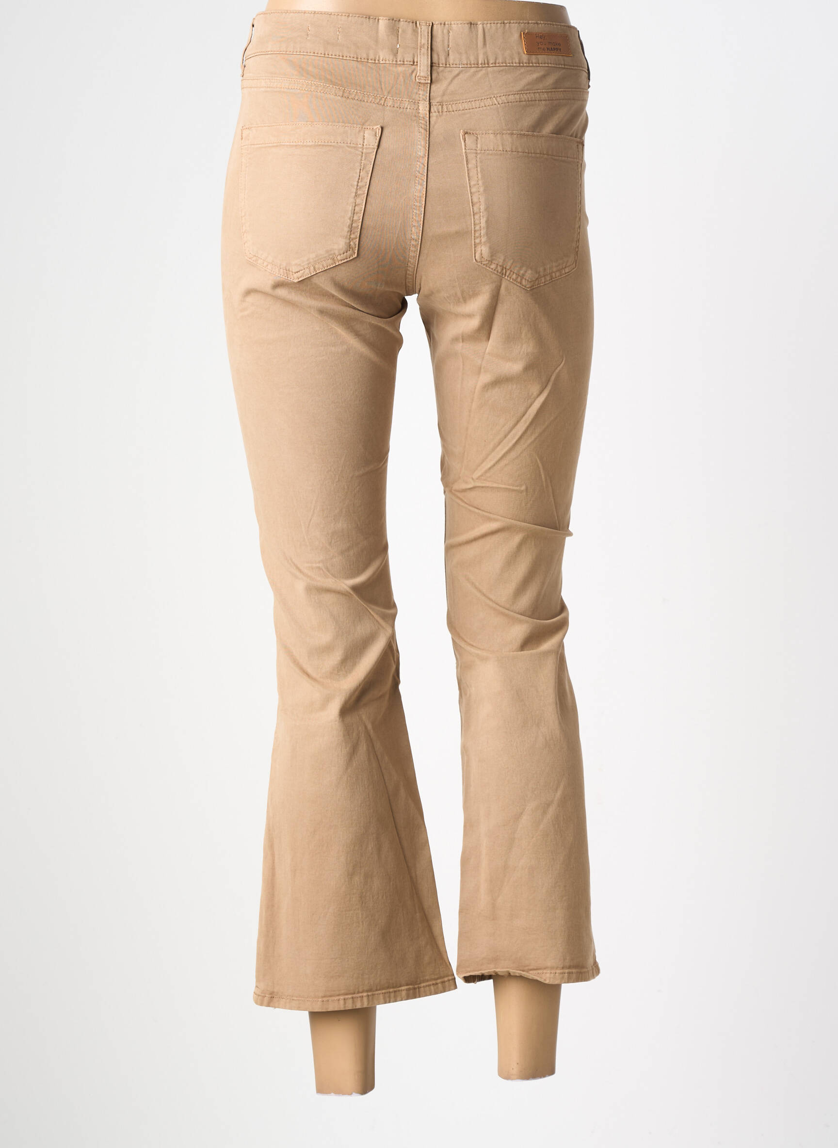 Pantalon 7/8 elasticitate mărime normală maro HAPPY femeie