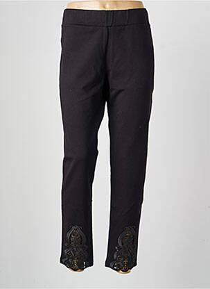 Pantalon slim talie elastică mărime normală negru KITANA femeie