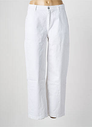 Pantalon drept elasticitate mărime normală alb HAPPY femeie