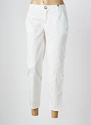 Pantalon chino țesătură poplin mărime normală alb STREET ONE femeie
