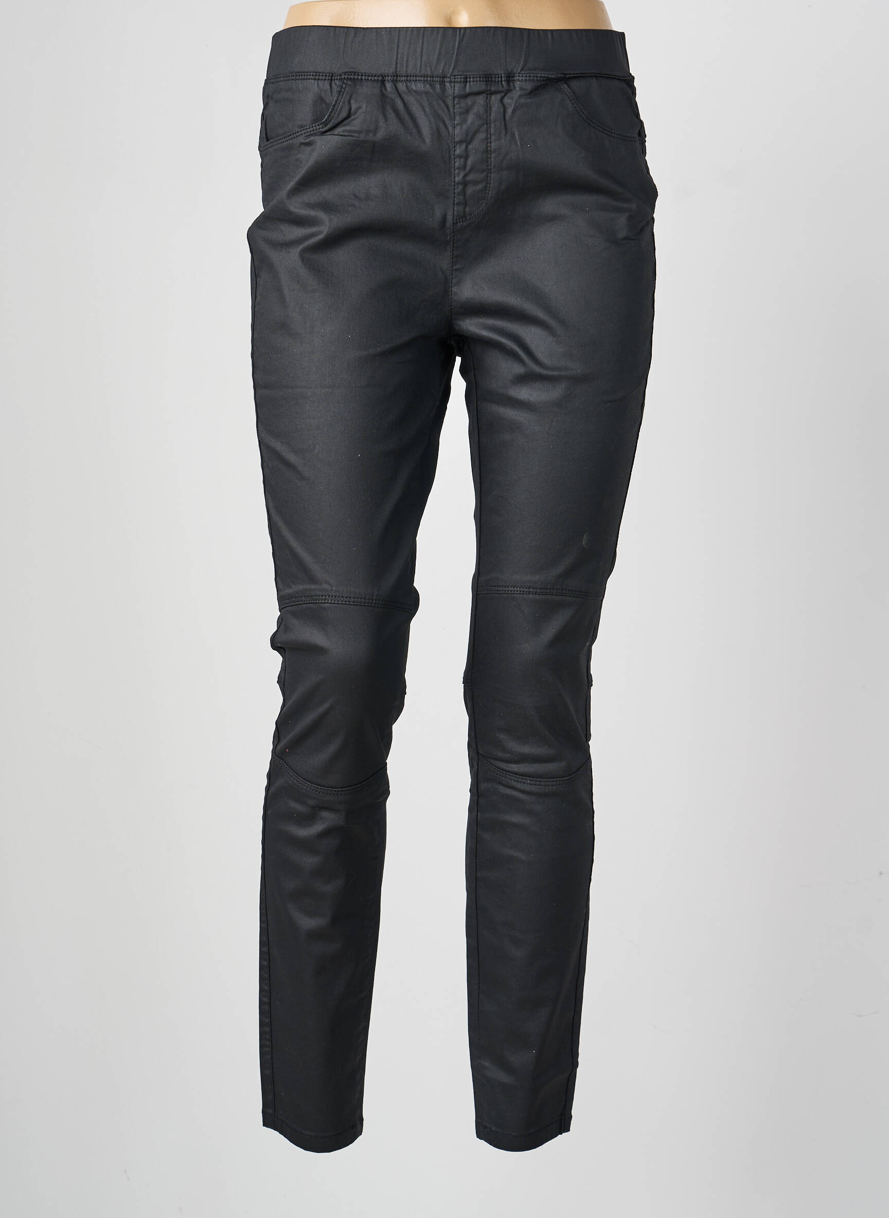 Pantalon slim talie elastică mărime normală negru STREET ONE femeie