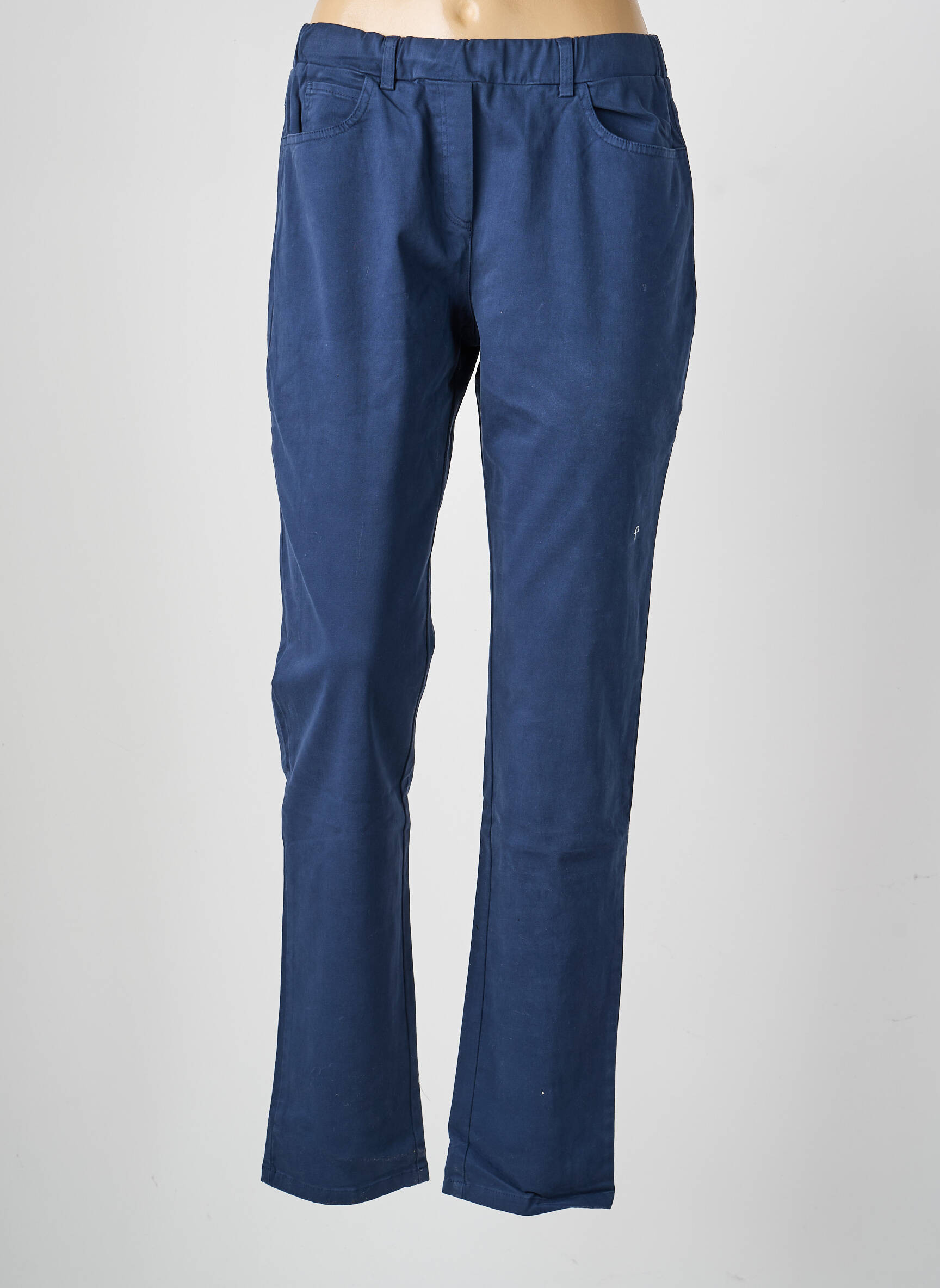 Pantalon slim talie elastică mărime normală albastru QUATTRO femeie