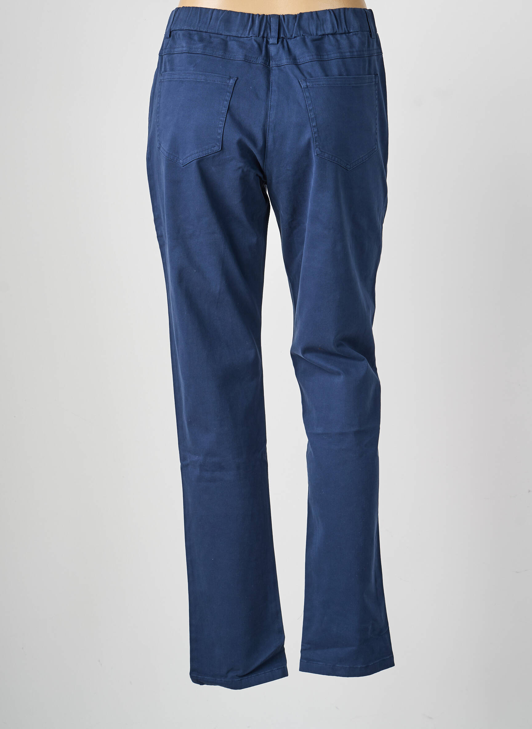 Pantalon slim talie elastică mărime normală albastru QUATTRO femeie