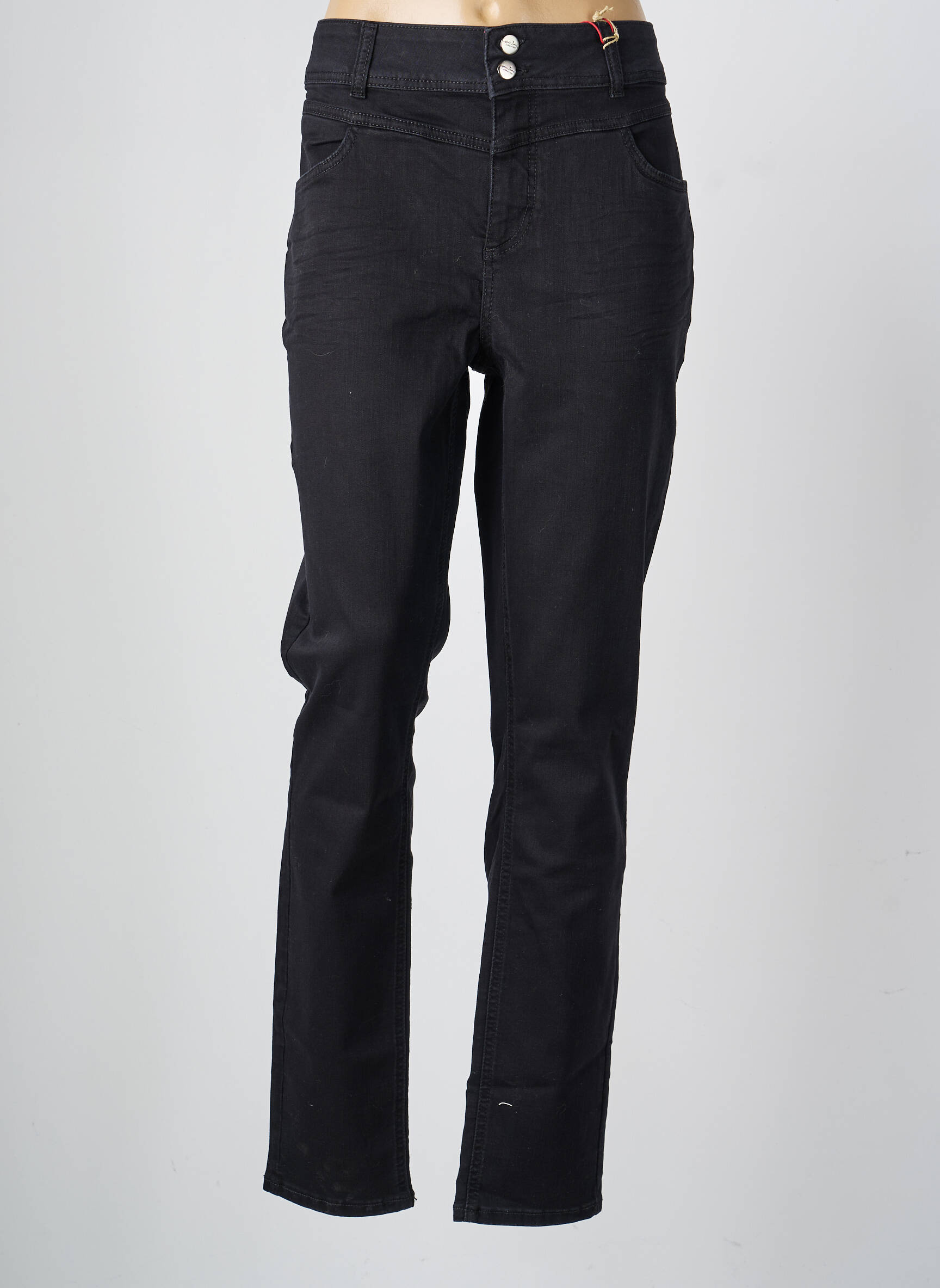 Pantalon slim țesătură poplin mărime normală negru STREET ONE femeie