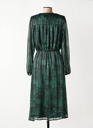 Rochie midi imprimeu fantezie mâneci lungi verde LPB LES PETITES BOMBES  femeie