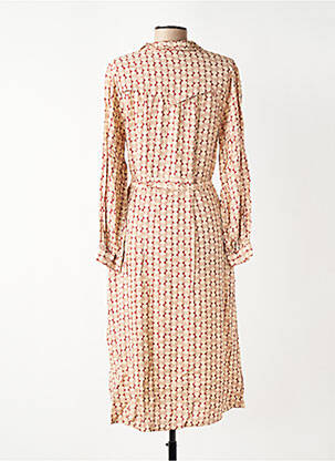 Rochie midi croială fluidă mâneci lungi bej INDI & COLD femeie