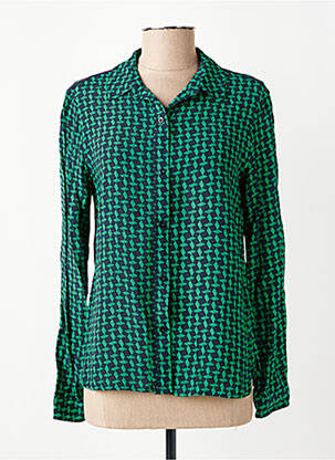 Cămașă croială cambrată mâneci lungi verde FREEMAN T.PORTER femeie
