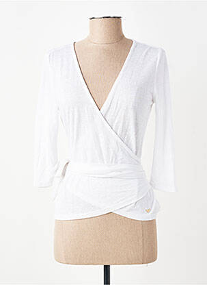 Cardigan petrecut mâneci 3/4 alb LPB LES PETITES BOMBES  femeie