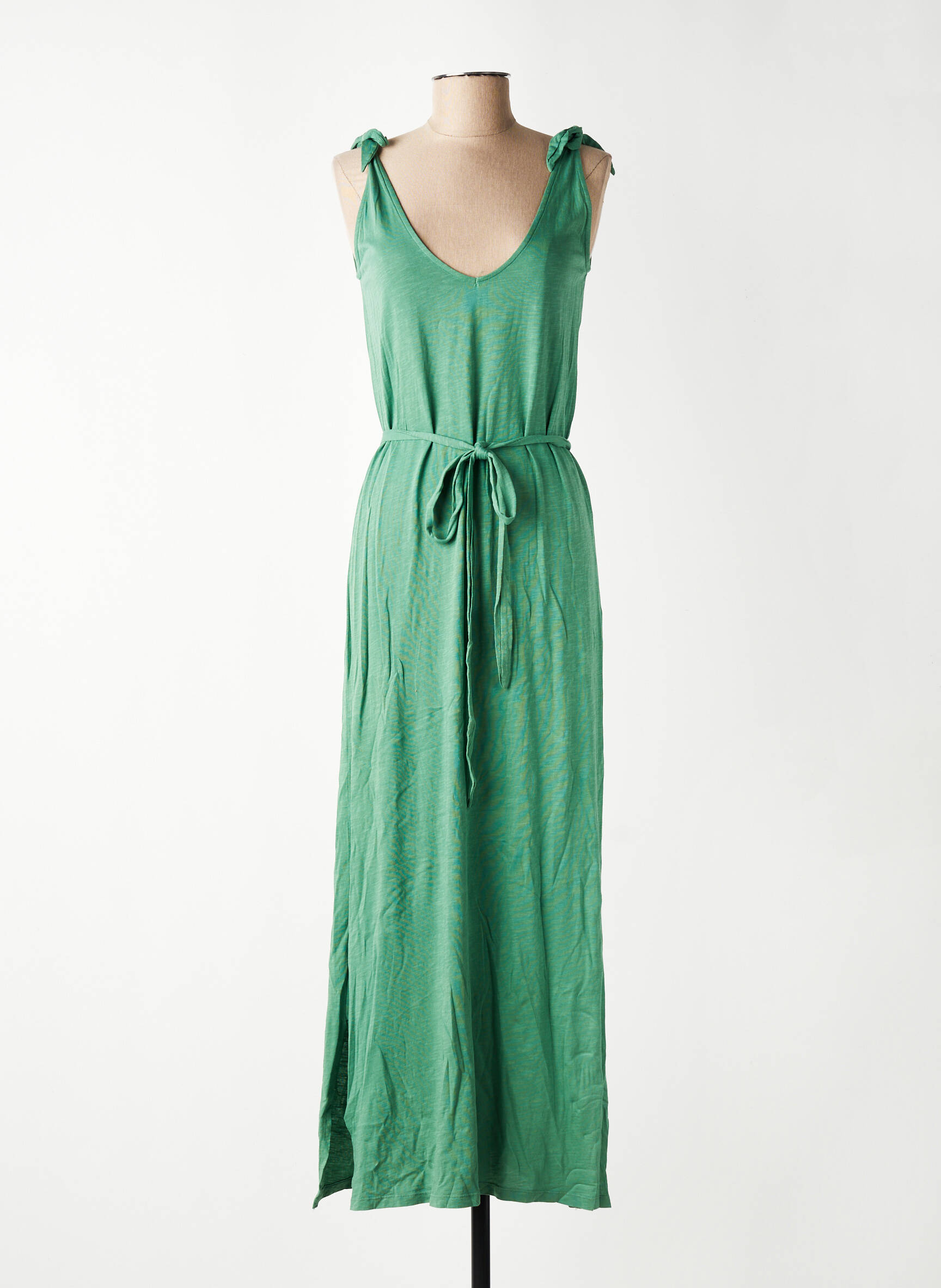 Rochie lungă fără mâneci fără mâneci verde INDI & COLD femeie
