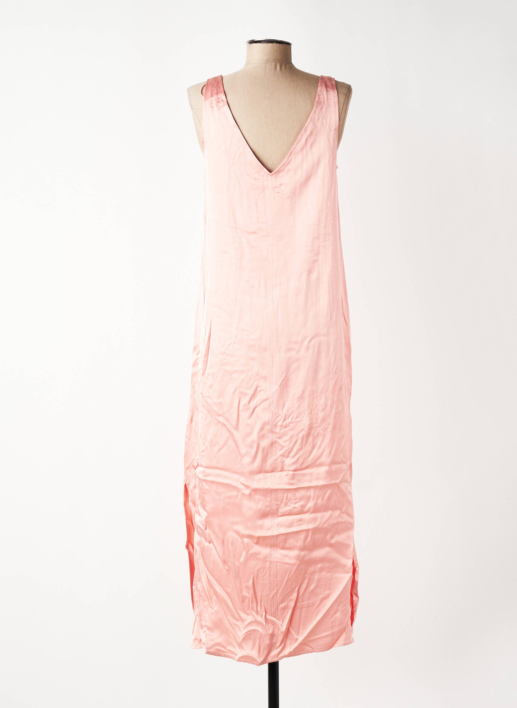 Rochie lungă fără mâneci fără mâneci roz OUI femeie