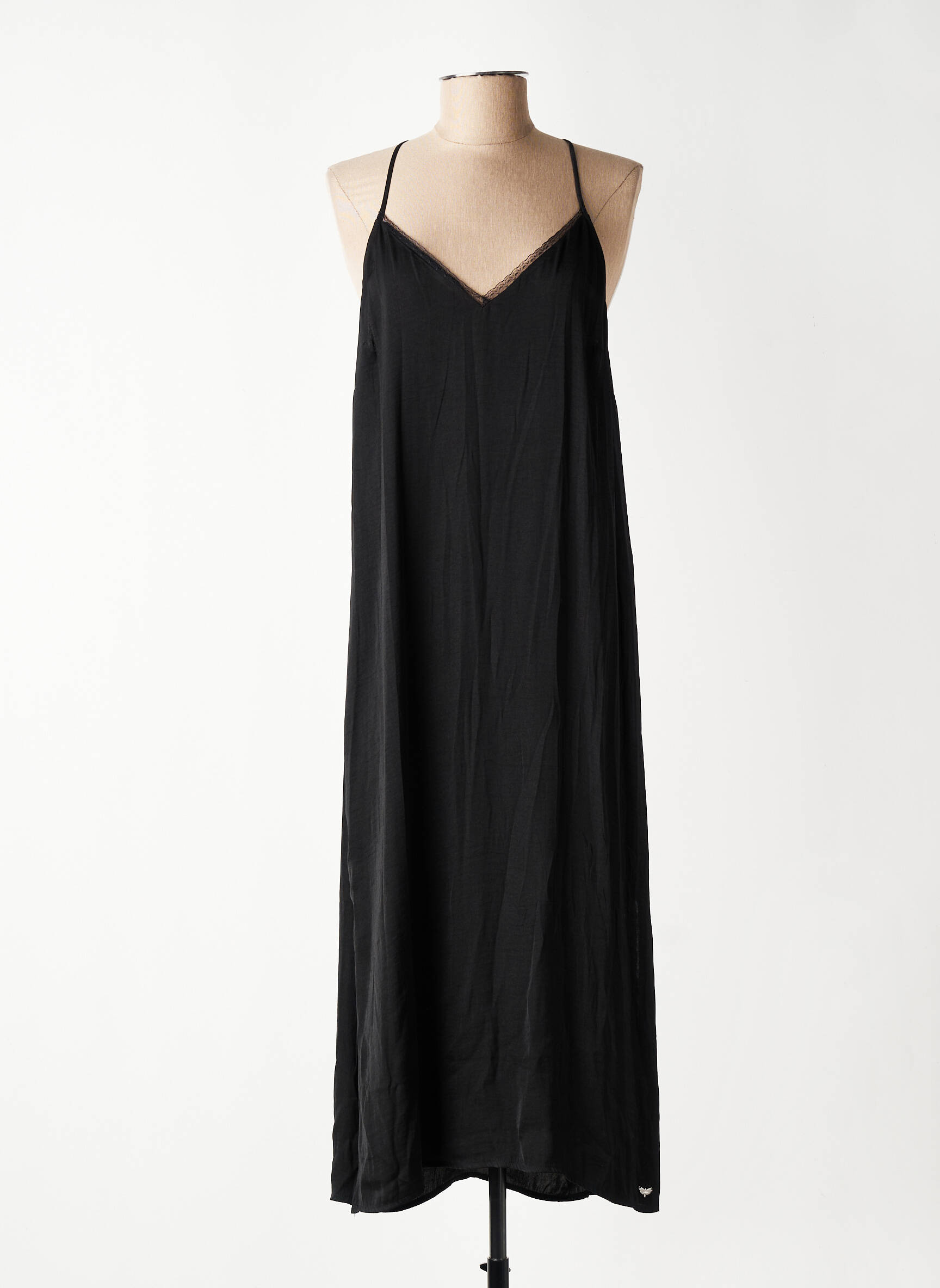 Rochie midi croială fluidă bretele subțiri negru LPB LES PETITES BOMBES  femeie