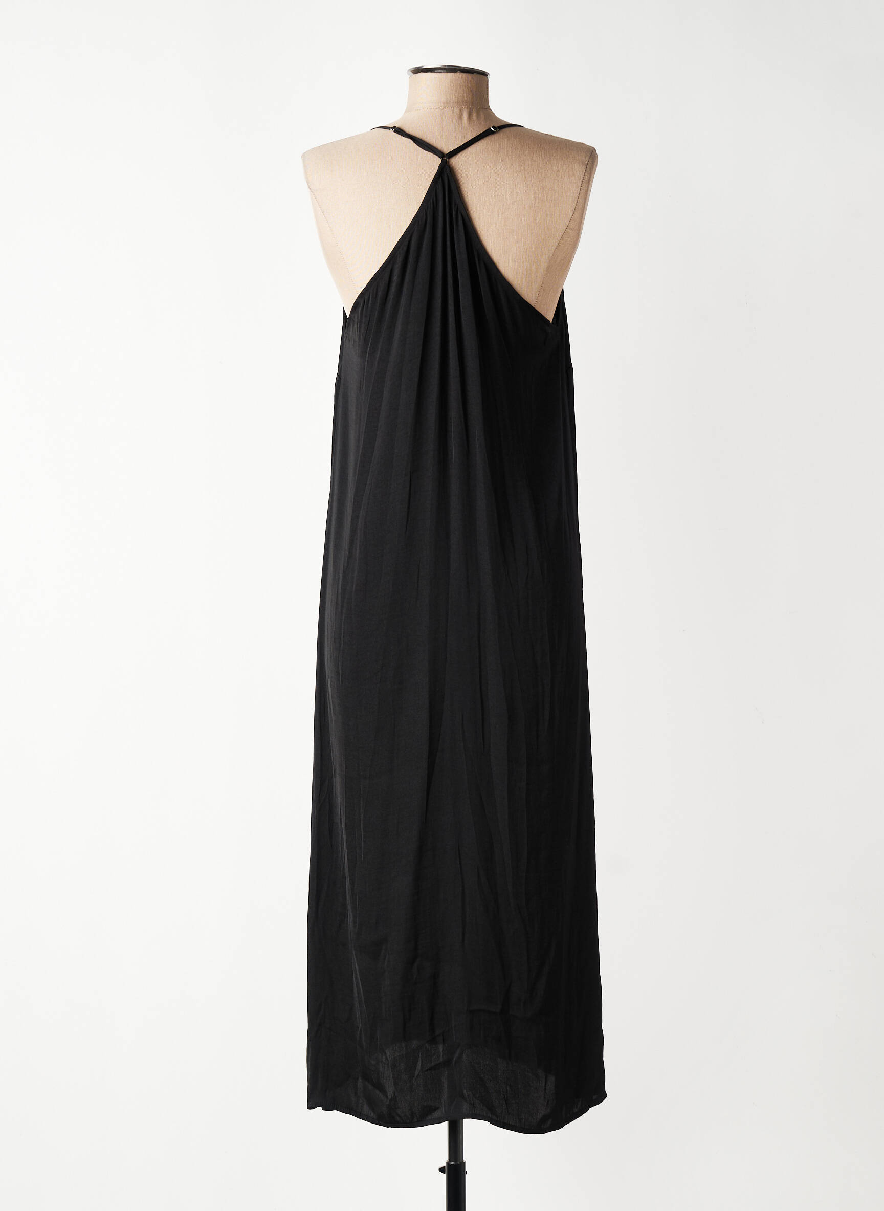 Rochie midi croială fluidă bretele subțiri negru LPB LES PETITES BOMBES  femeie