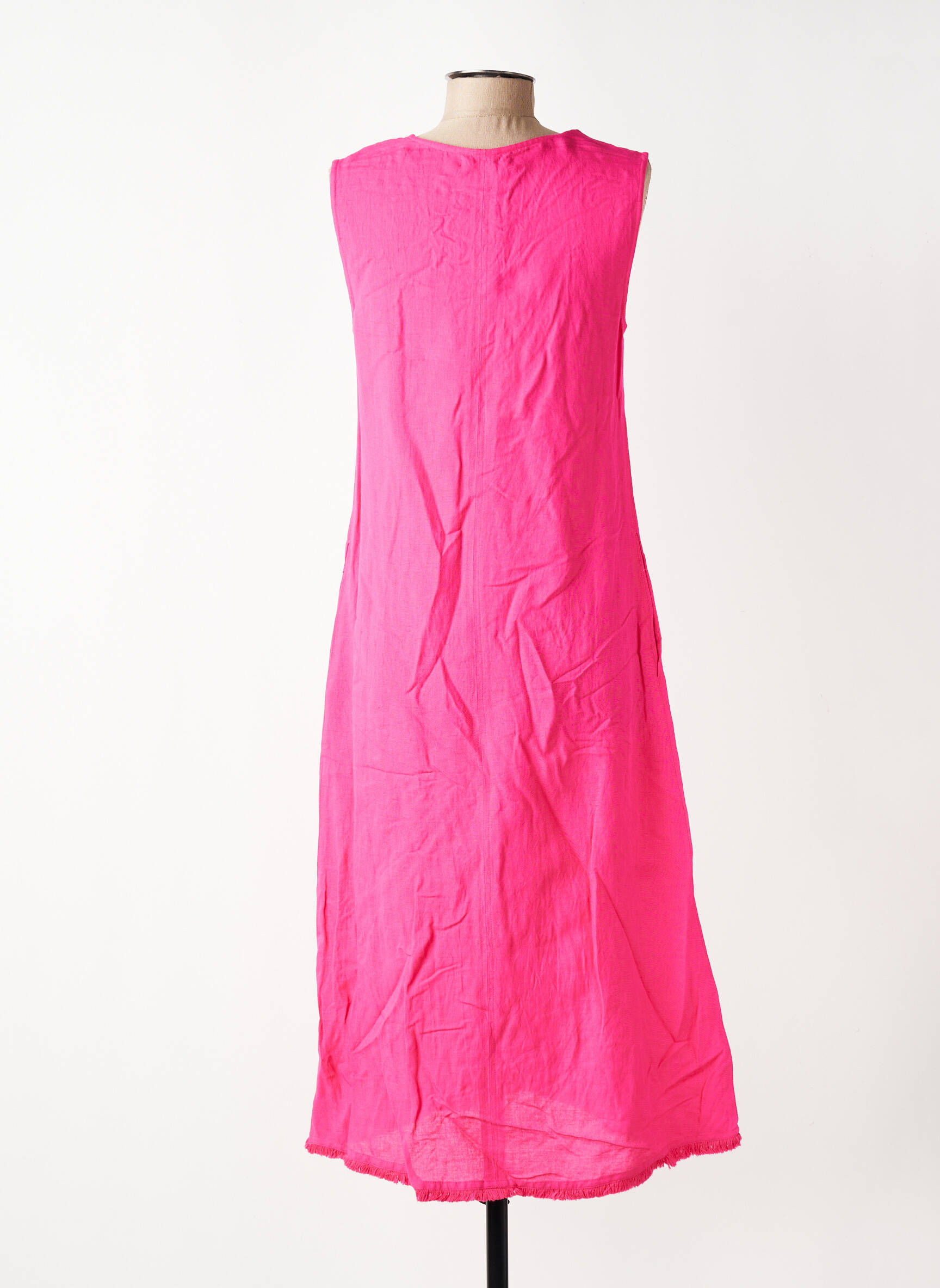 Rochie midi fără mâneci fără mâneci roz VAN-DOS femeie