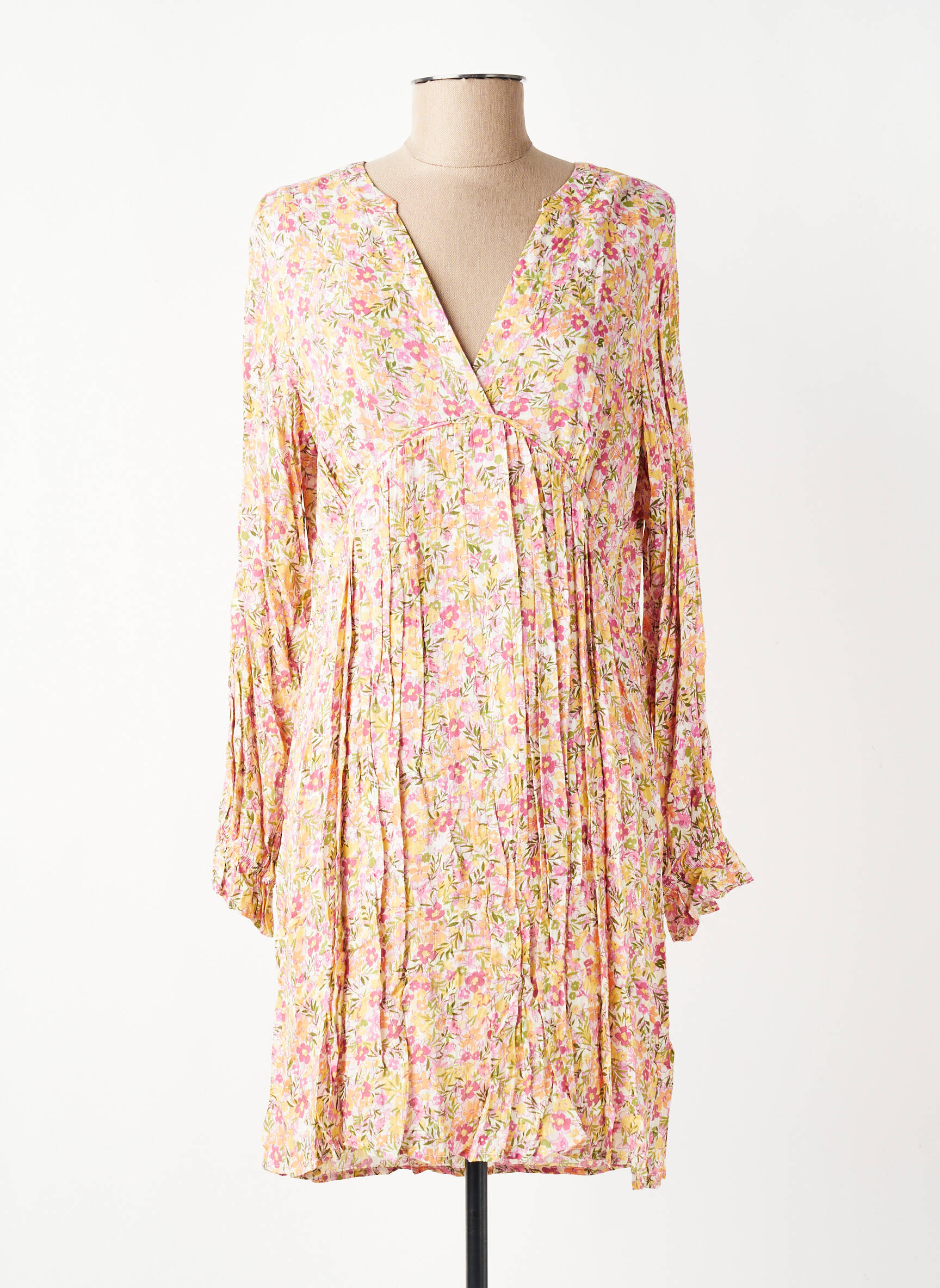 Rochie scurtă mâneci lungi mâneci lungi galben LPB LES PETITES BOMBES  femeie
